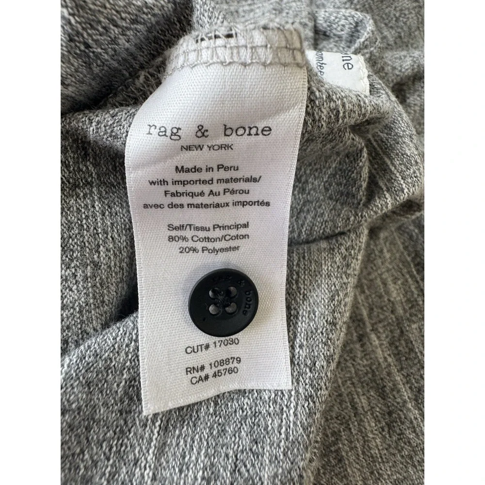 Rag & Bone Polo Shirt Men's Large Gray Embroidered Standard Issue
